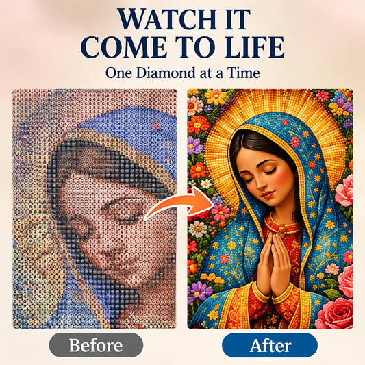 ⏳ Last Day 49% OFF –✝️Virgin Mary 5D Diamond Painting DIY Kit