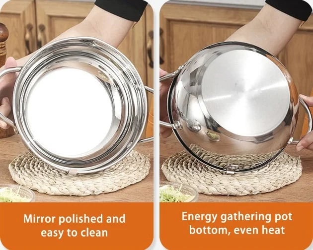 š„First 50 customers enjoy a 50% discountā°304 Stainless Steel Deep Fryer Pot With Built In Thermometer Drain Rack And Pour Spout For Easy Home Cooking