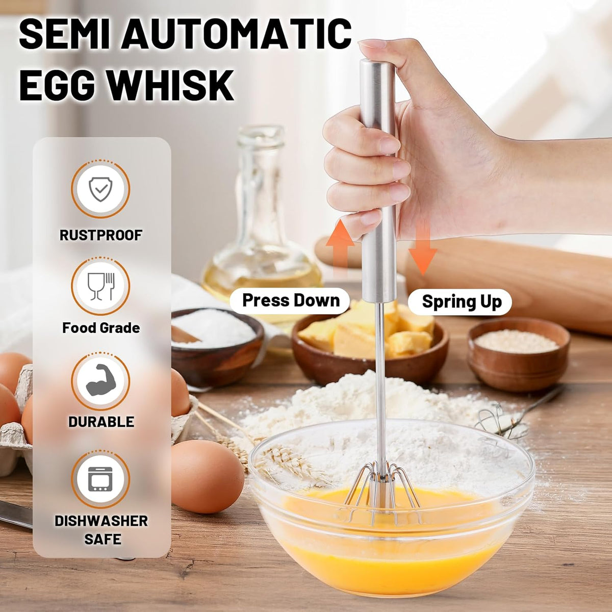 🔥Limited-time 50% off-Stainless Steel Automatic Mixer – No electricity required