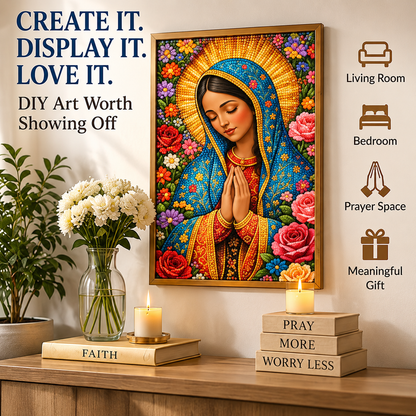 ⏳ Last Day 49% OFF –✝️Virgin Mary 5D Diamond Painting DIY Kit
